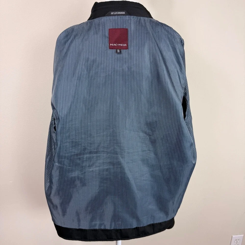 MAC MOR Mens XL‎ Black Lightweight Full Zip Jacket Made in Canada